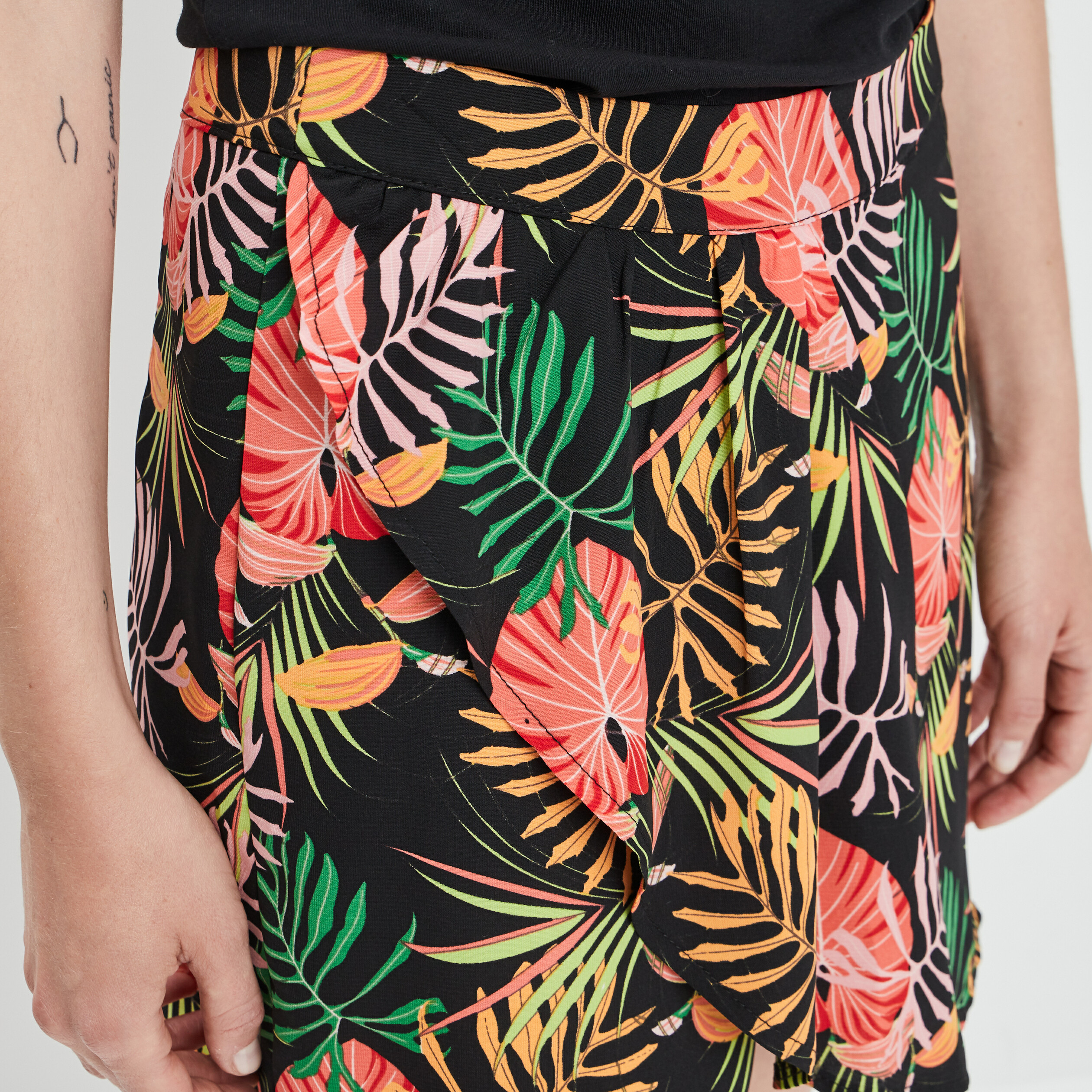 Skort droit noir femme | La Halle