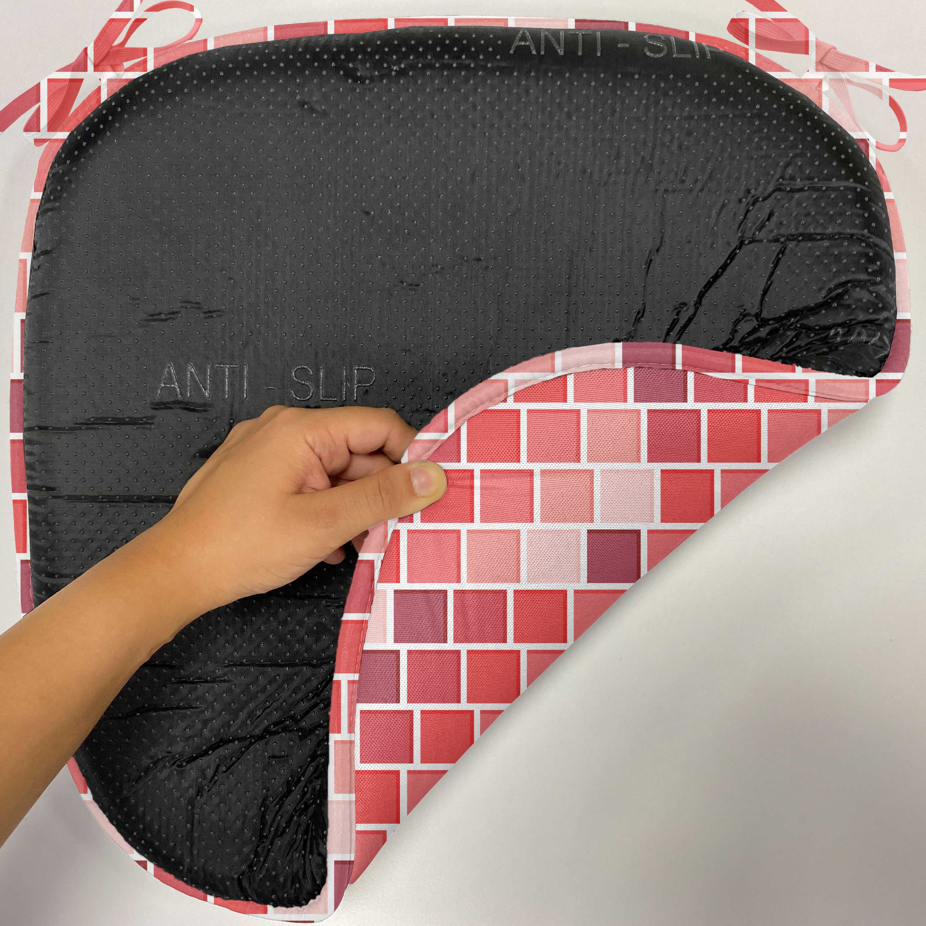 Abakuhaus Stuhlkissen Dekoratives wasserfestes Kissen mit Riemen für Küchensitze, Bunt Tile Quadratisch Rechteck