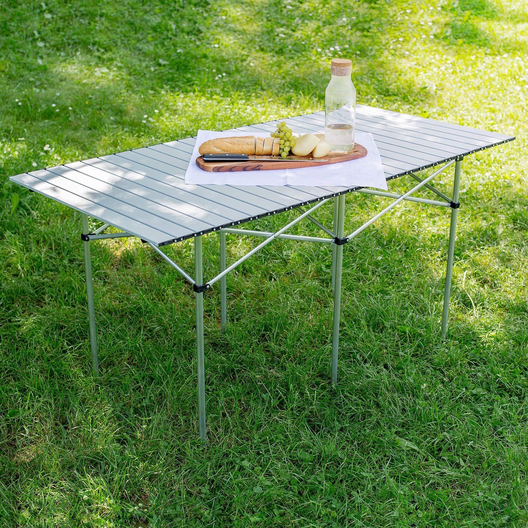 tectake Campingtisch Camping Klapptisch aus Aluminium inkl. Tasche (1-St., 1 tlg)