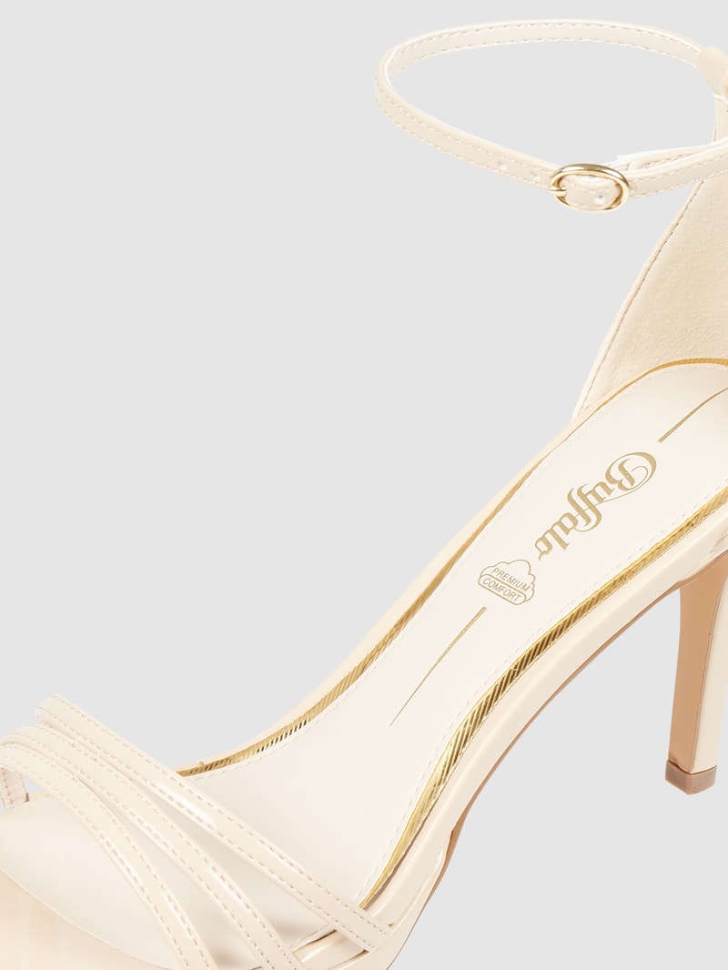 Sandalette in Lack-Optik Modell 'Melissa' in beige