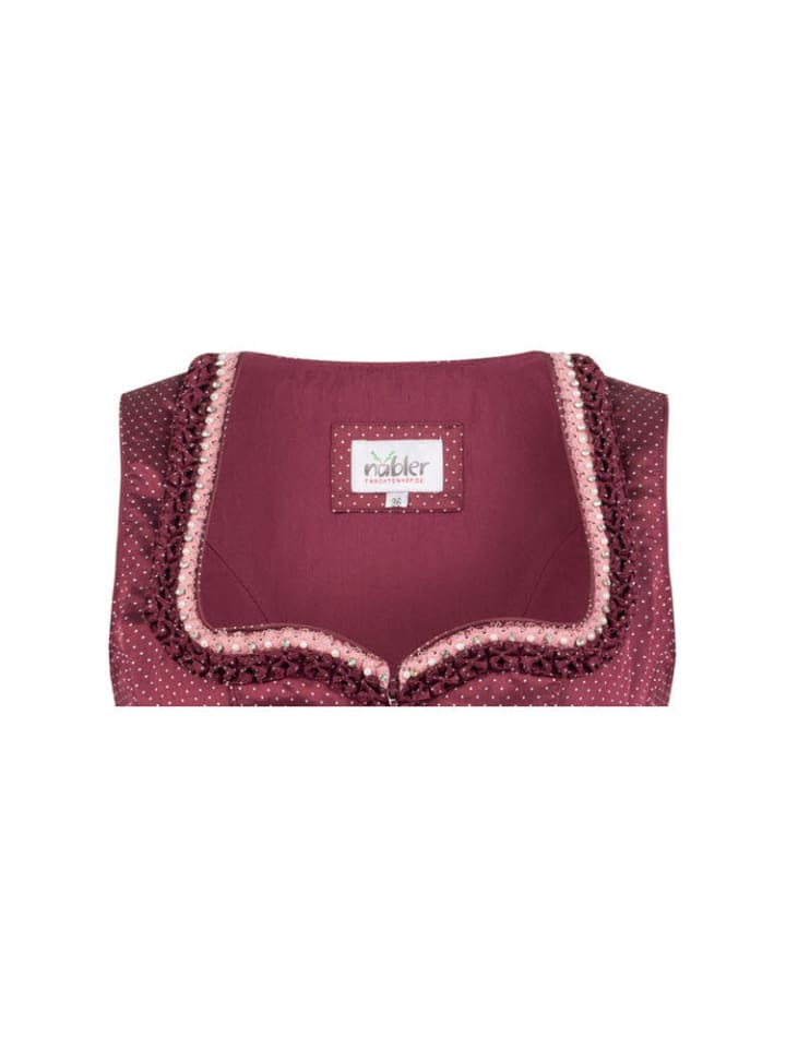 Nübler Dirndl midi Liana in Weinrot günstig kaufen