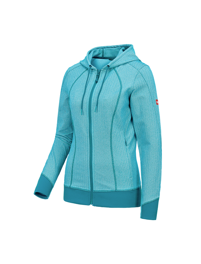 e.s. Funktions Kapuzenjacke herringbone, Damen