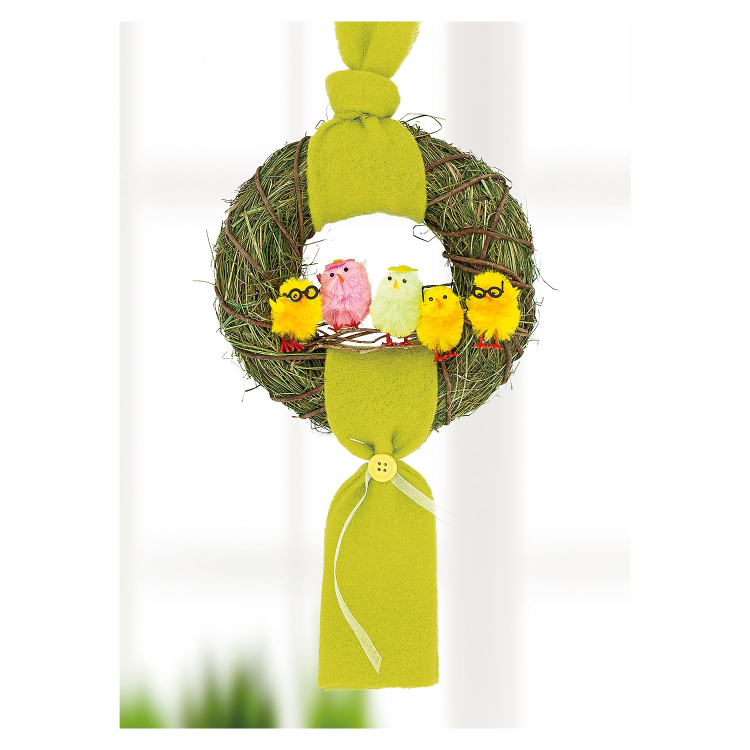 Chenille-Küken mit Brille, 10 Stück