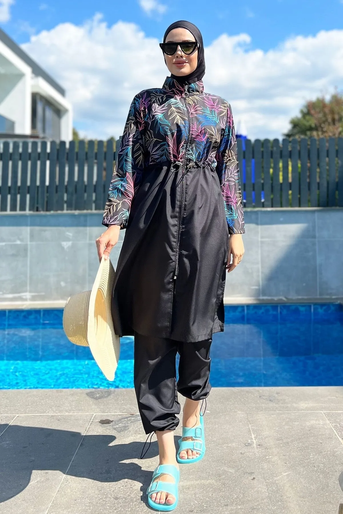 Remsa Mayo  Vollständig bedeckter Hijab-Badeanzug mit Fallschirm R038 Beren