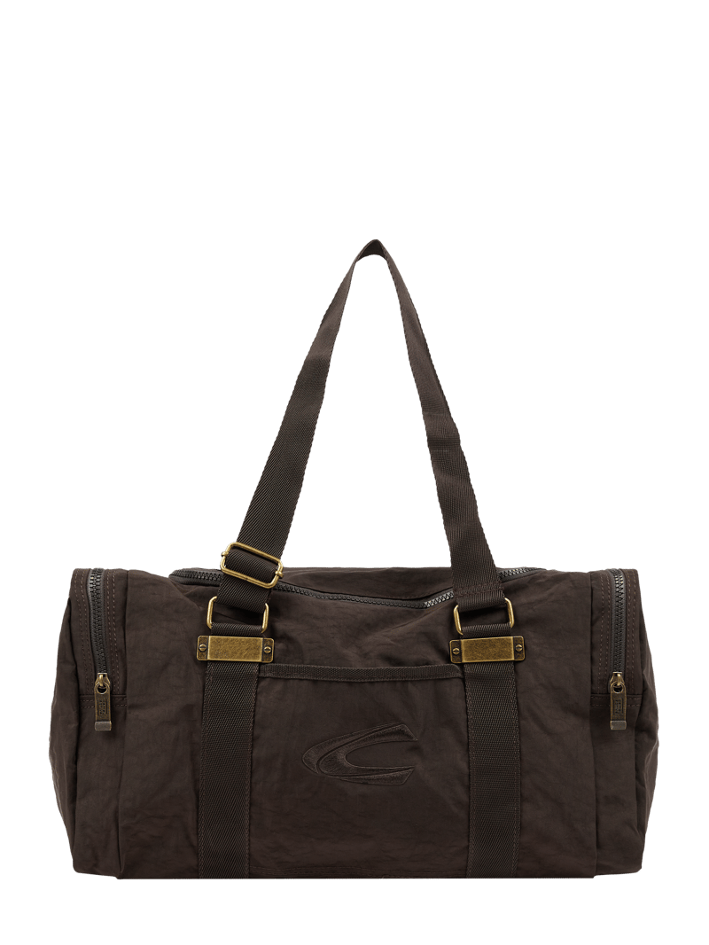 Weekender mit Logo in mittelbraun