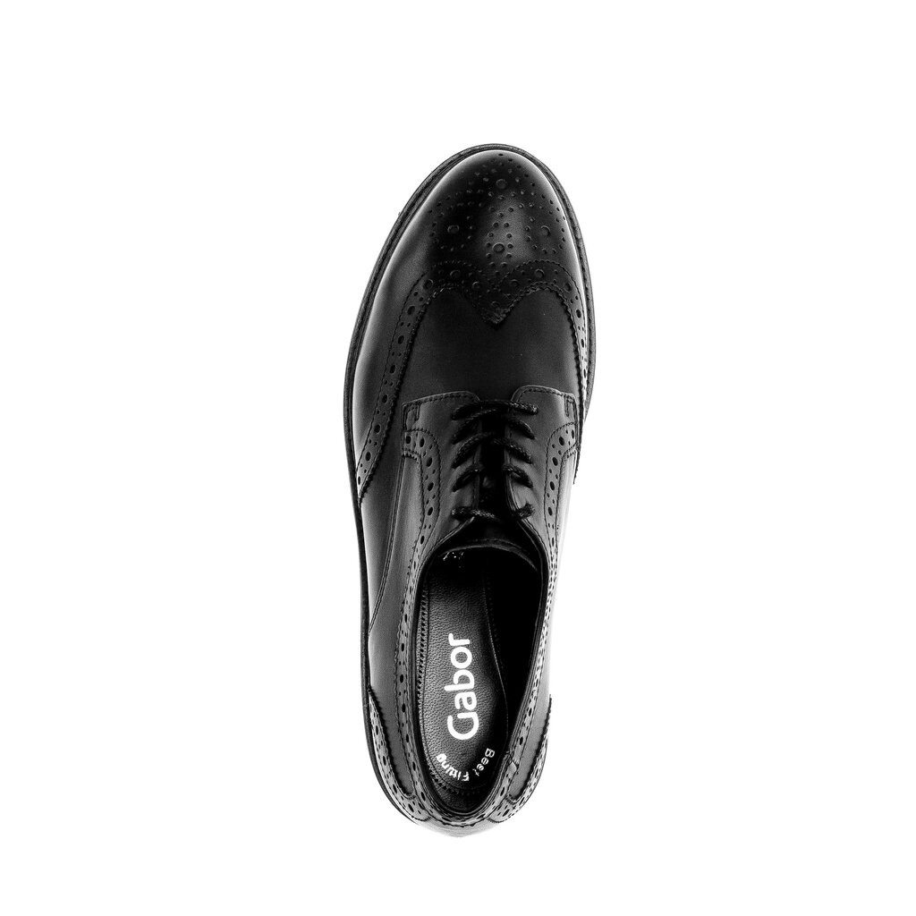 Gabor fashion Schnürschuh schwarz