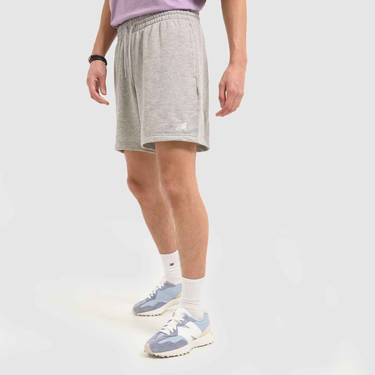 New Balance 7 hüvelykes francia frottír rövidnadrág szürke színben