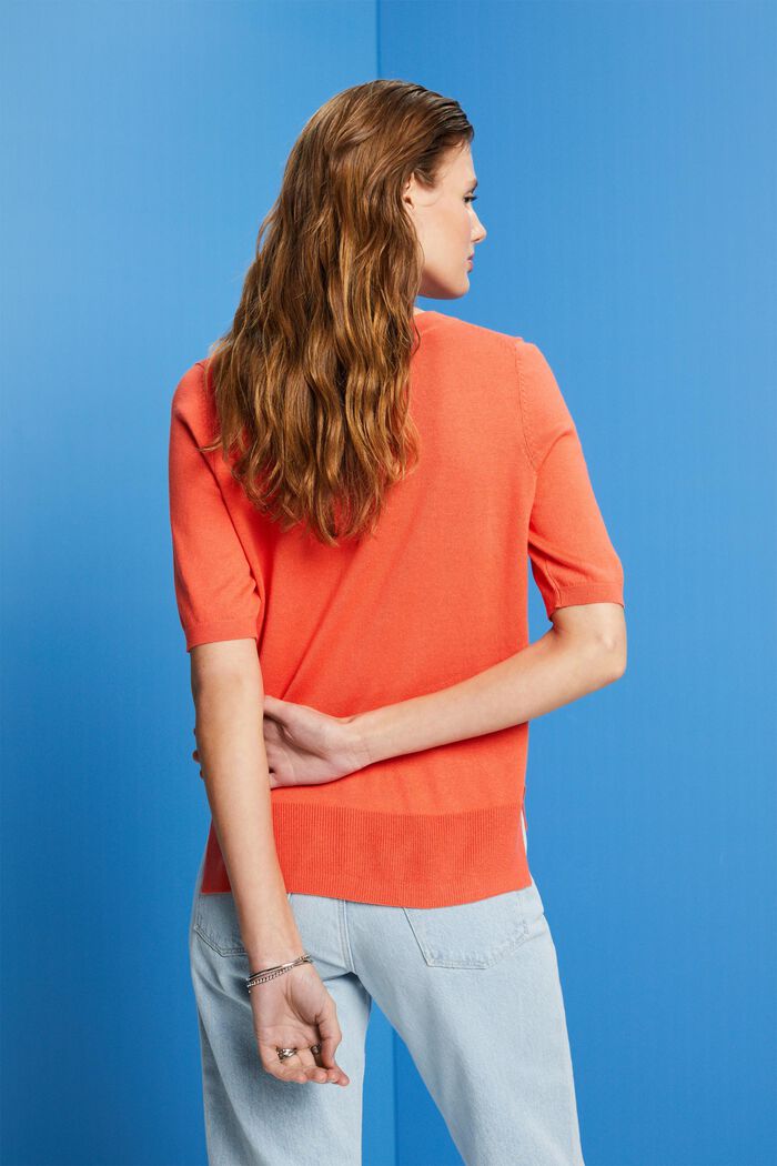 Kurzärmliger Pullover, Baumwollmix
