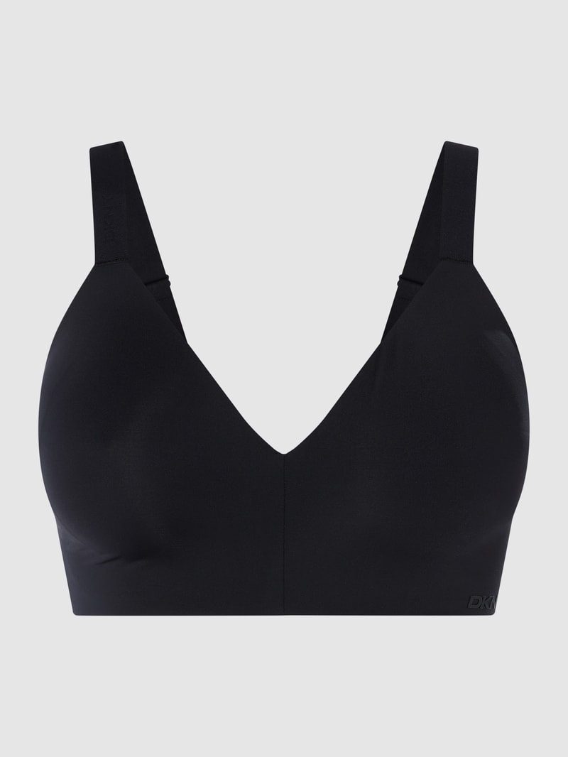 Bralette mit wattierten Cups in schwarz