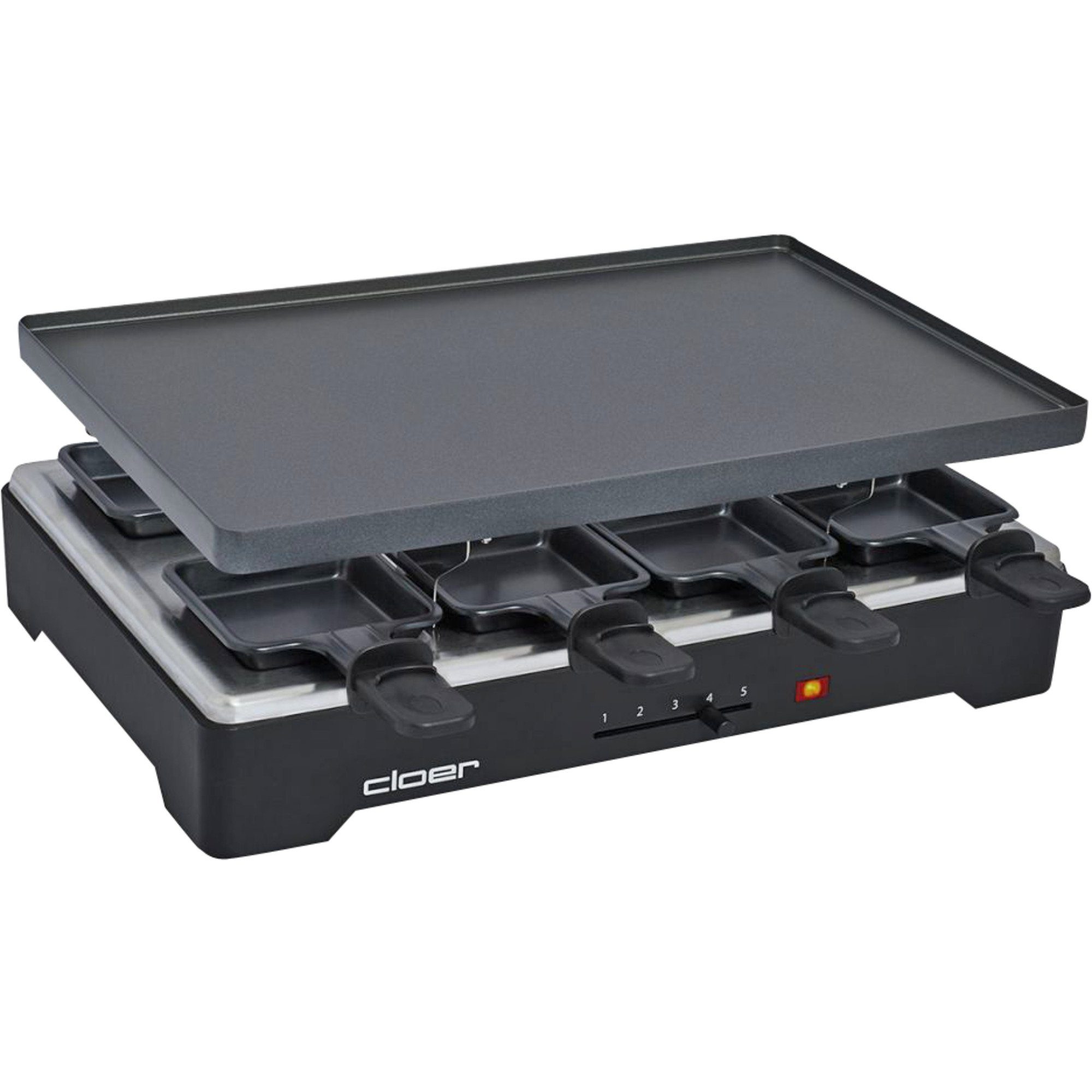 Cloer Kaffeebereiter Cloer Raclettegrill 6446 mit beidseitig