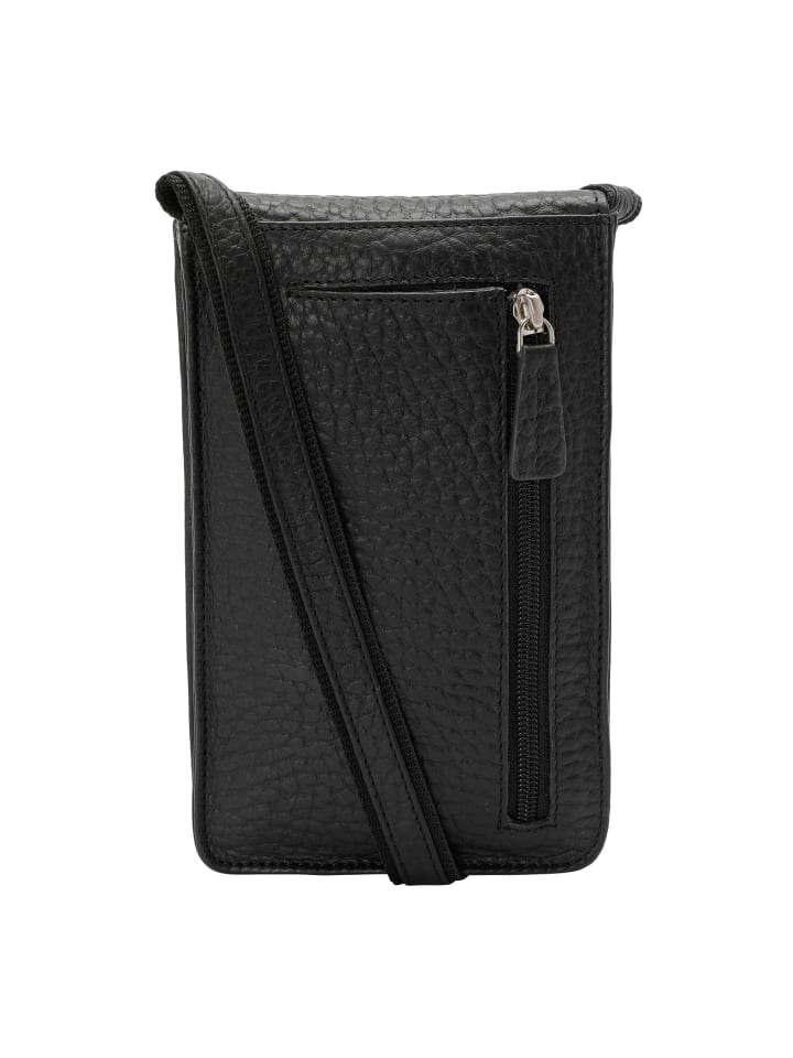 VLD VOi Leather Design Hirsch Magda Handytasche Leder 12 cm in schwarz günstig kaufen onesize
