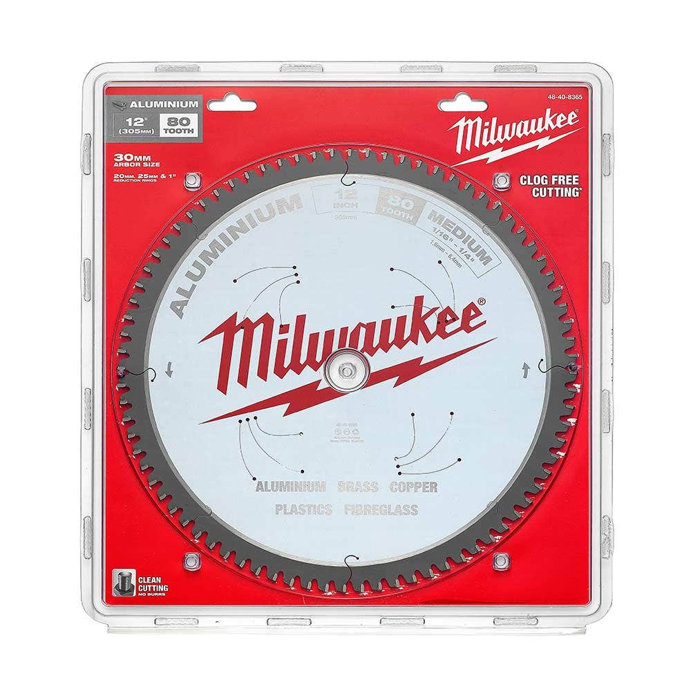 Serra circular MILWAUKEE de 305 mm com lâmina TCT de 80 dentes para alumínio 48408365