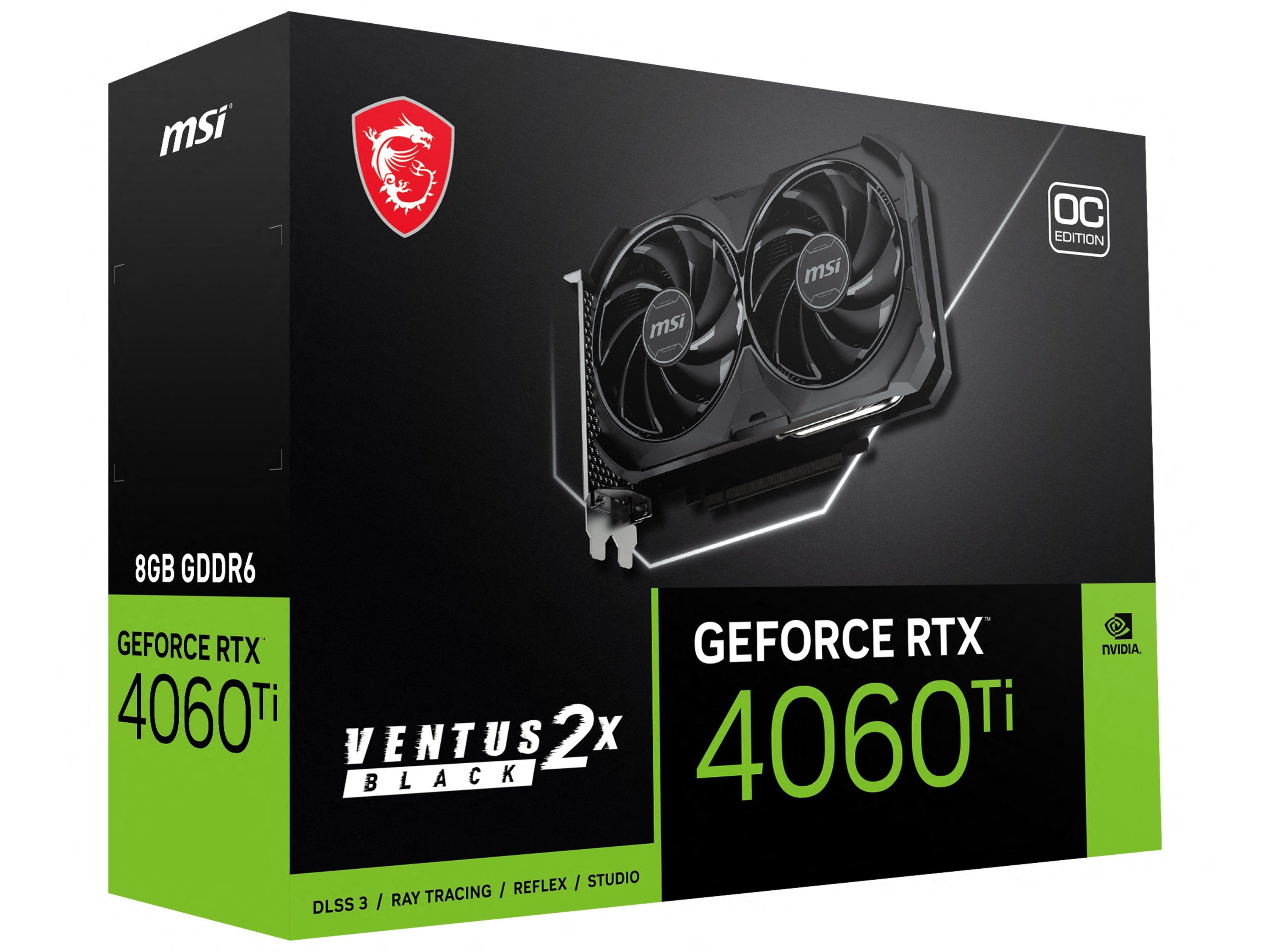 MSI RTX 4060 Ti Ventus 2X OC Grafikkarte (8 GB, GDDR6)
