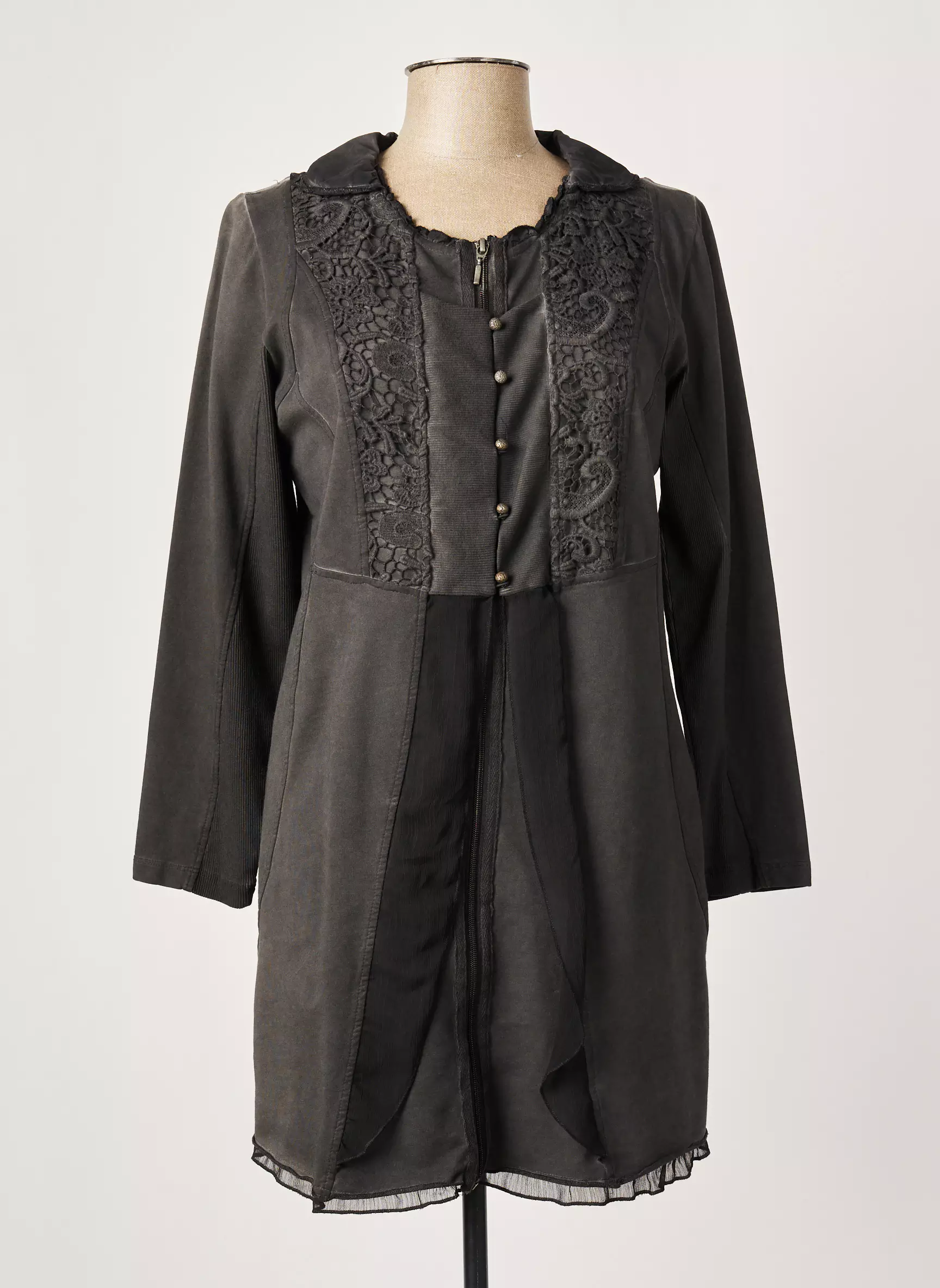 Meri Esca Vestecasual Femme couleur gris