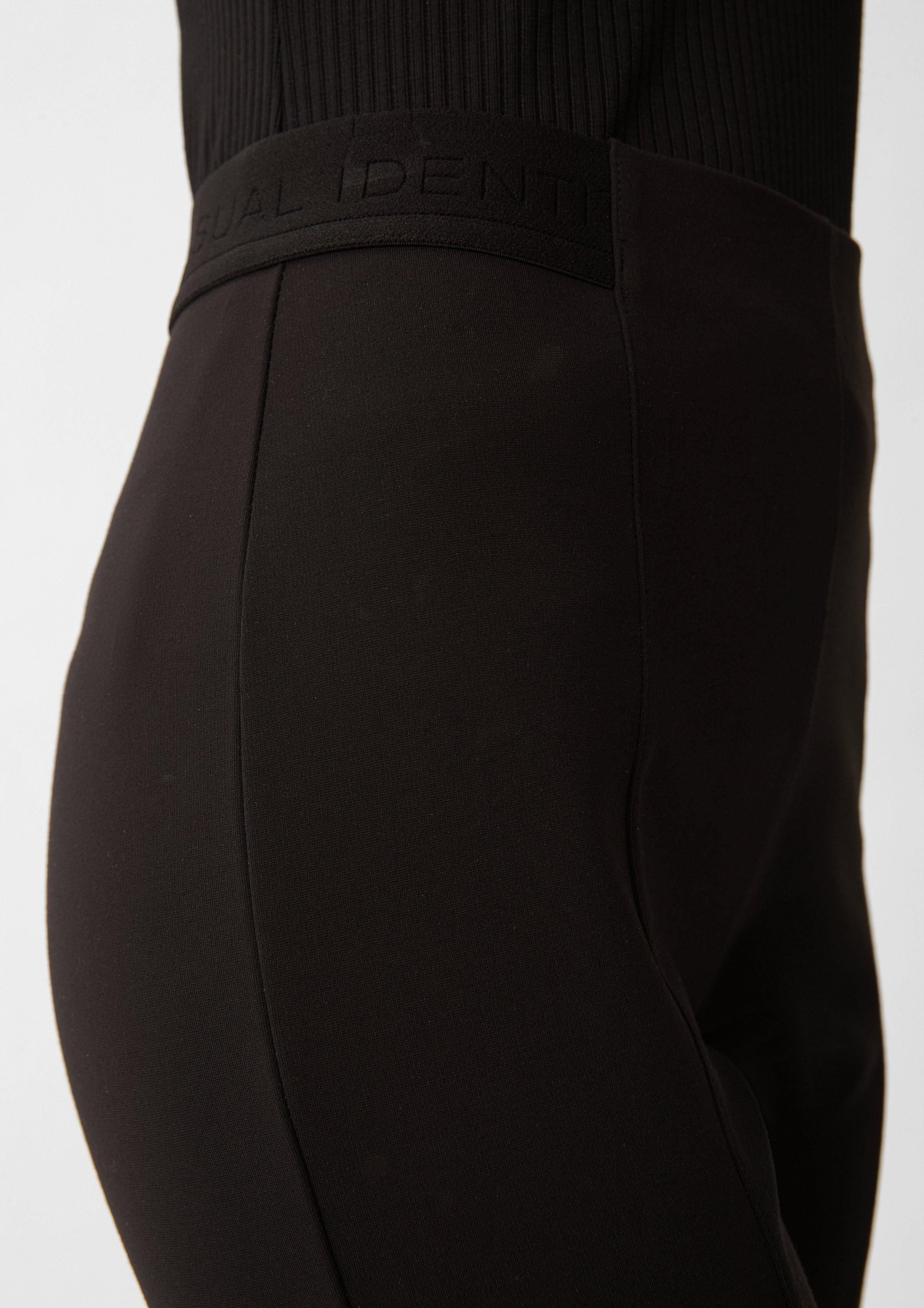 Slim: Hose mit Steppnaht - schwarz