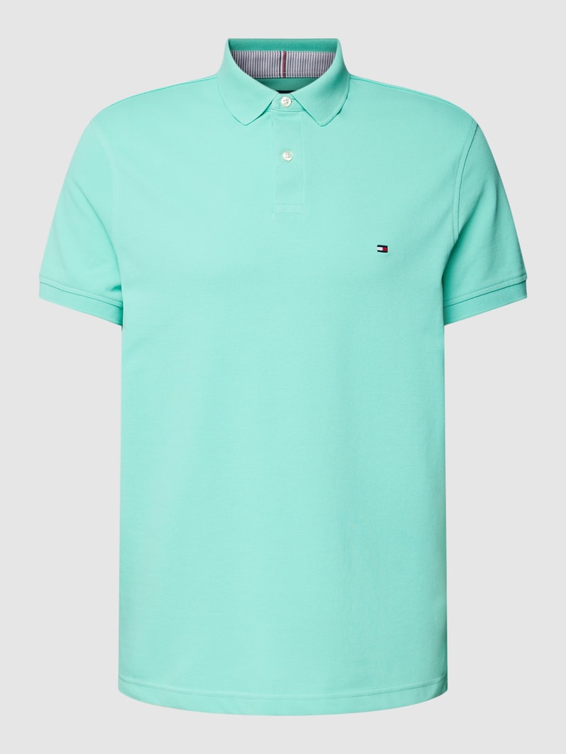 Poloshirt mit Label-Stitching in mint