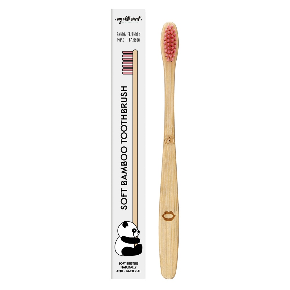 My White Secret Pink bamboo toothbrush Brosse à dent en Bambou