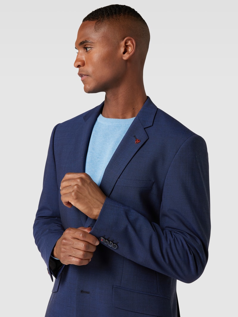 Slim Fit Anzug mit 2-Knopf-Sakko in marineblau