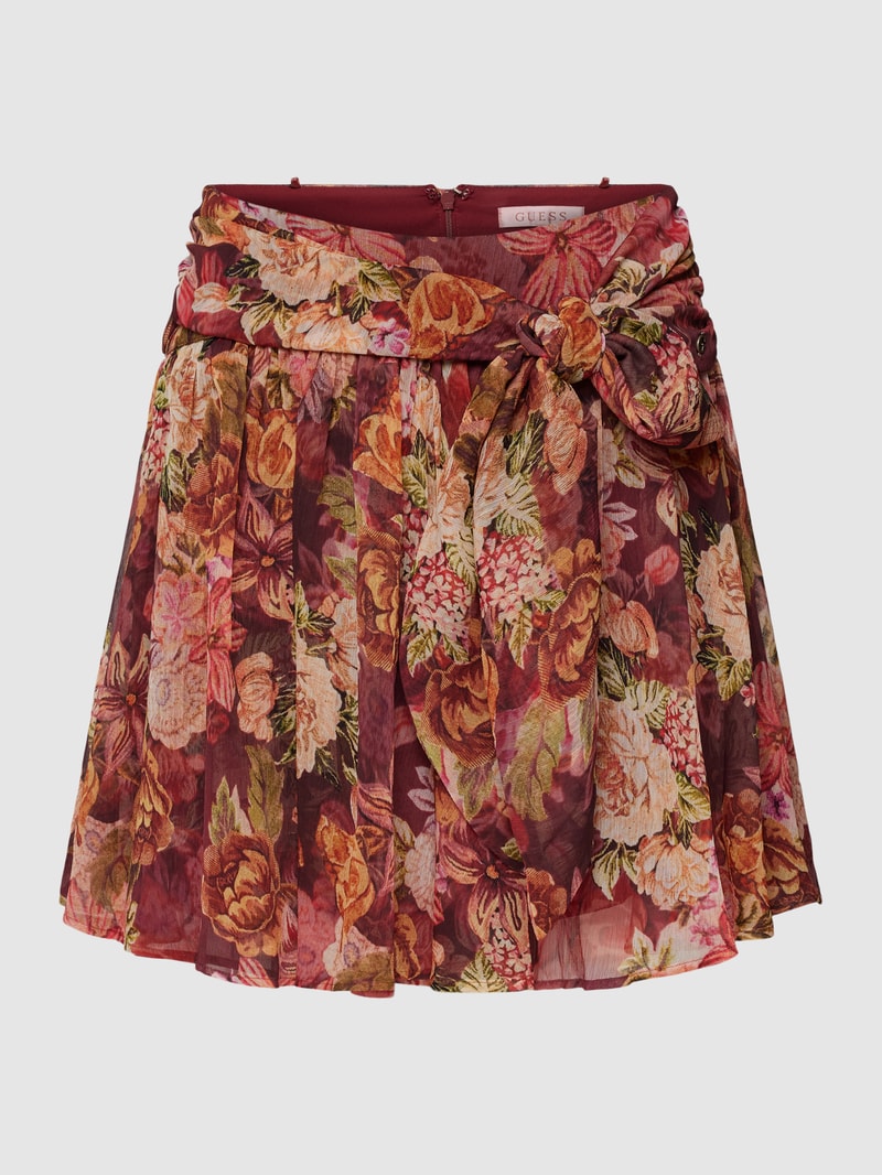 Minirock mit floralem Print Modell 'AMAN' in bordeaux rot