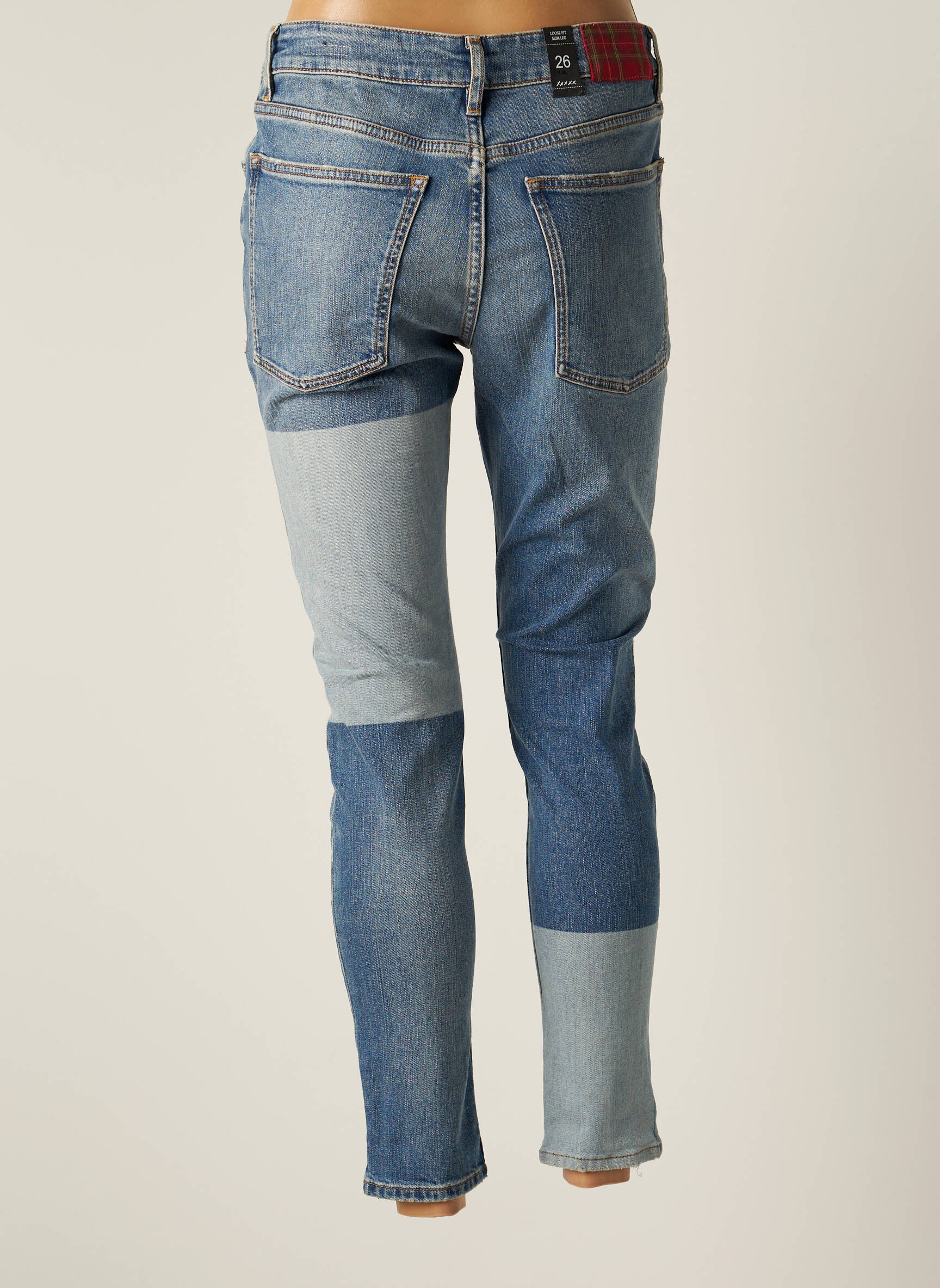 School Rag Jeans Coupe Slim Femme couleur bleu