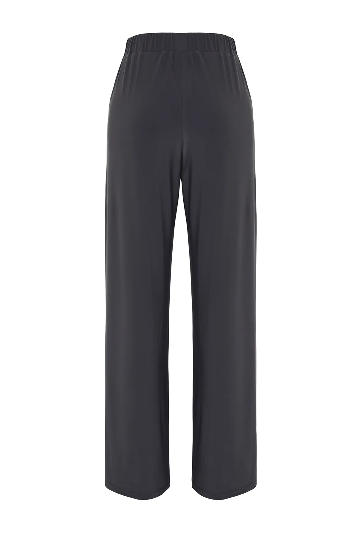Trendyol Collection  Anthrazitfarbene, flexible Hose mit Schlitz und Schnürung TWOSS24PL00135
