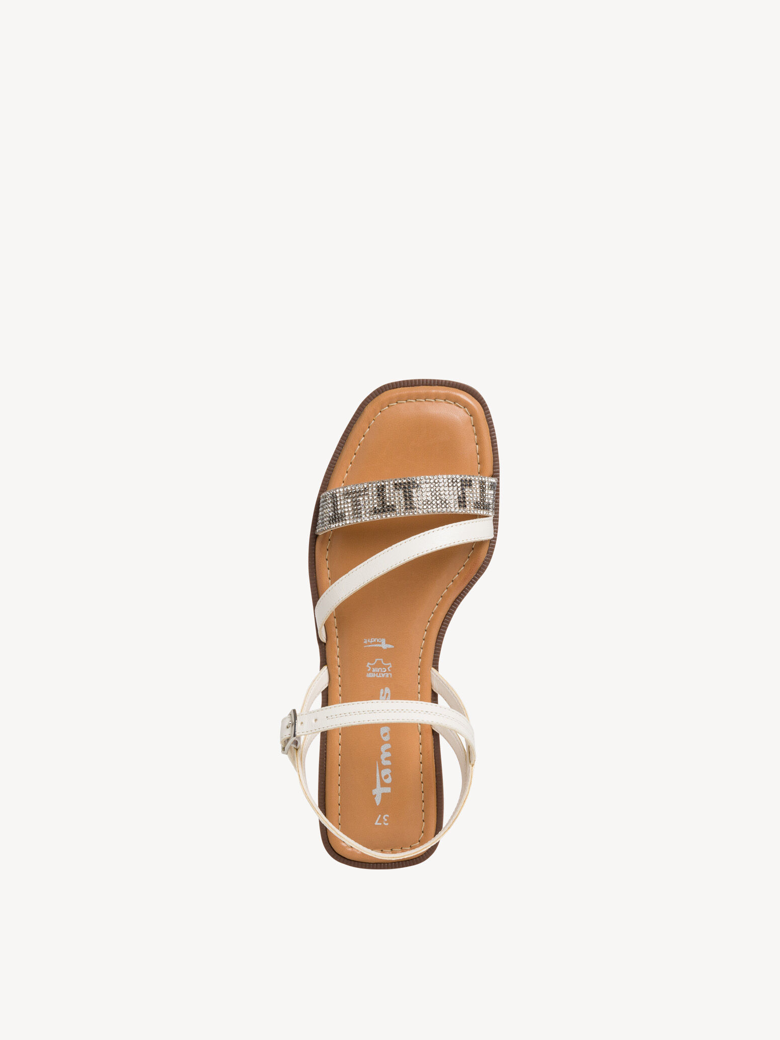 Sandale en cuir - blanc