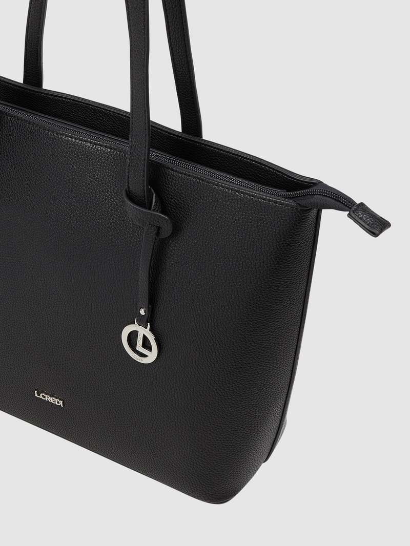 Shopper in Leder-Optik in schwarz
