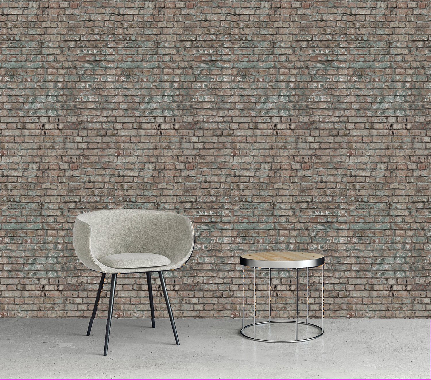 queence Vinyltapete Ida, Steinoptik, 90 x 250 cm, selbstklebend