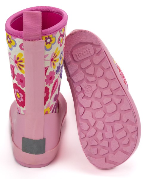 Koel ~ Gummistiefel Neopren ~ Blumen Pink