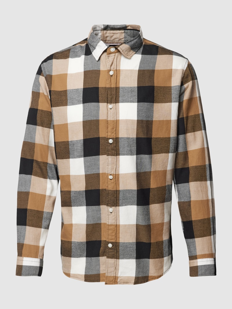 Slim Fit Freizeithemd mit Kentkragen Modell 'BUFFALO' in camel