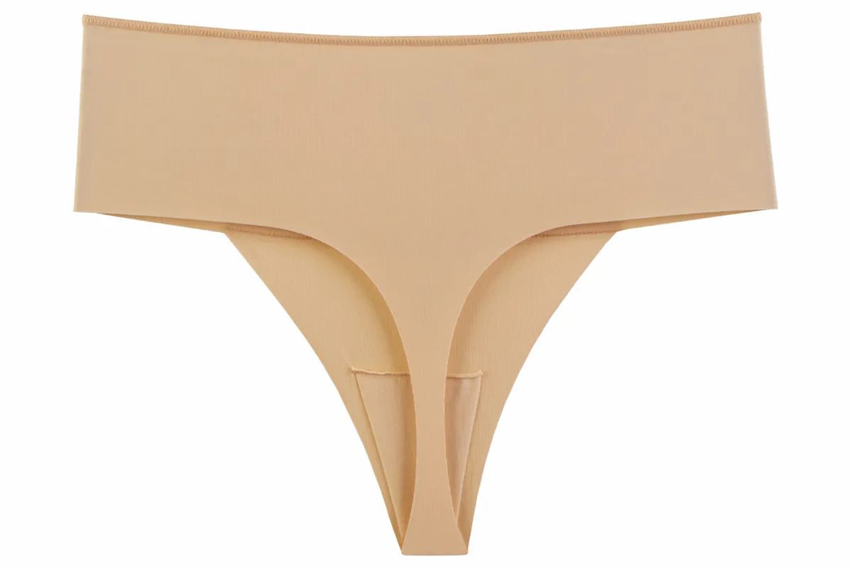 Nicoletta  Damenhöschen, Tanga mit hoher Taille, lasergeschnitten, flexibel, nicht abfärbend, große Größe, 5er-Packung TEN