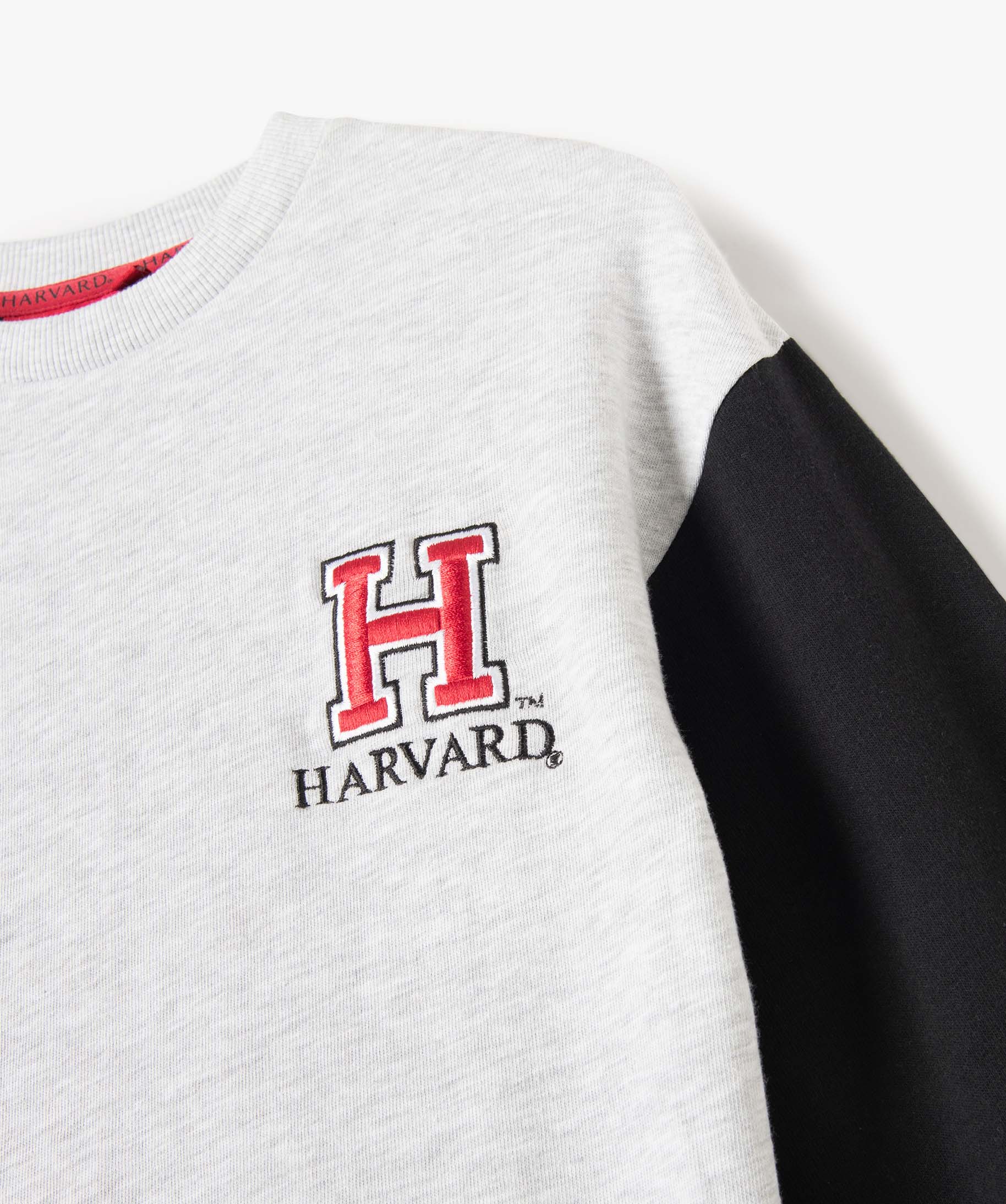 Sweat fille avec manches contrastantes - Harvard gris clair | GEMO