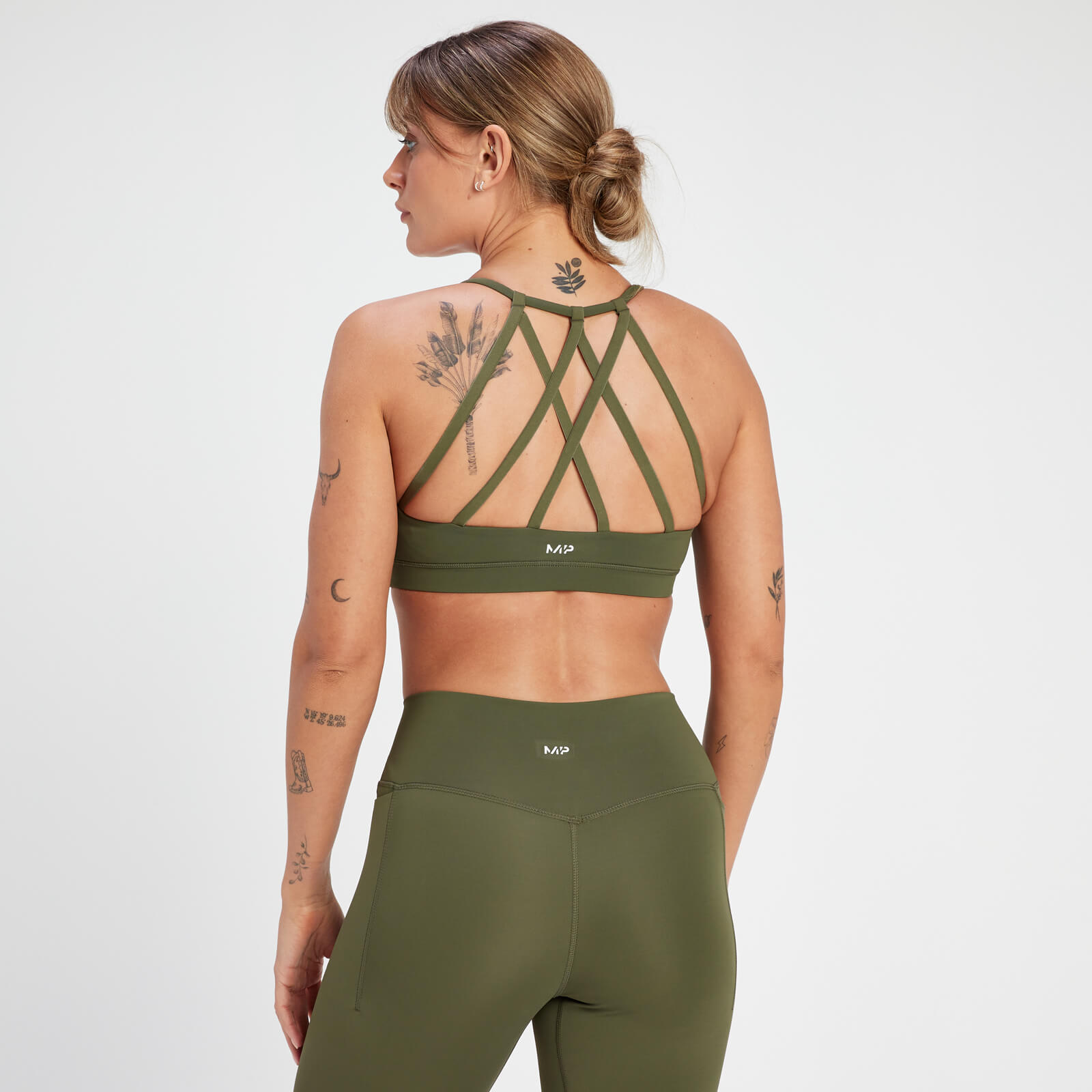 Brassière de sport à bretelles MP Adapt pour femmes – Vert olive