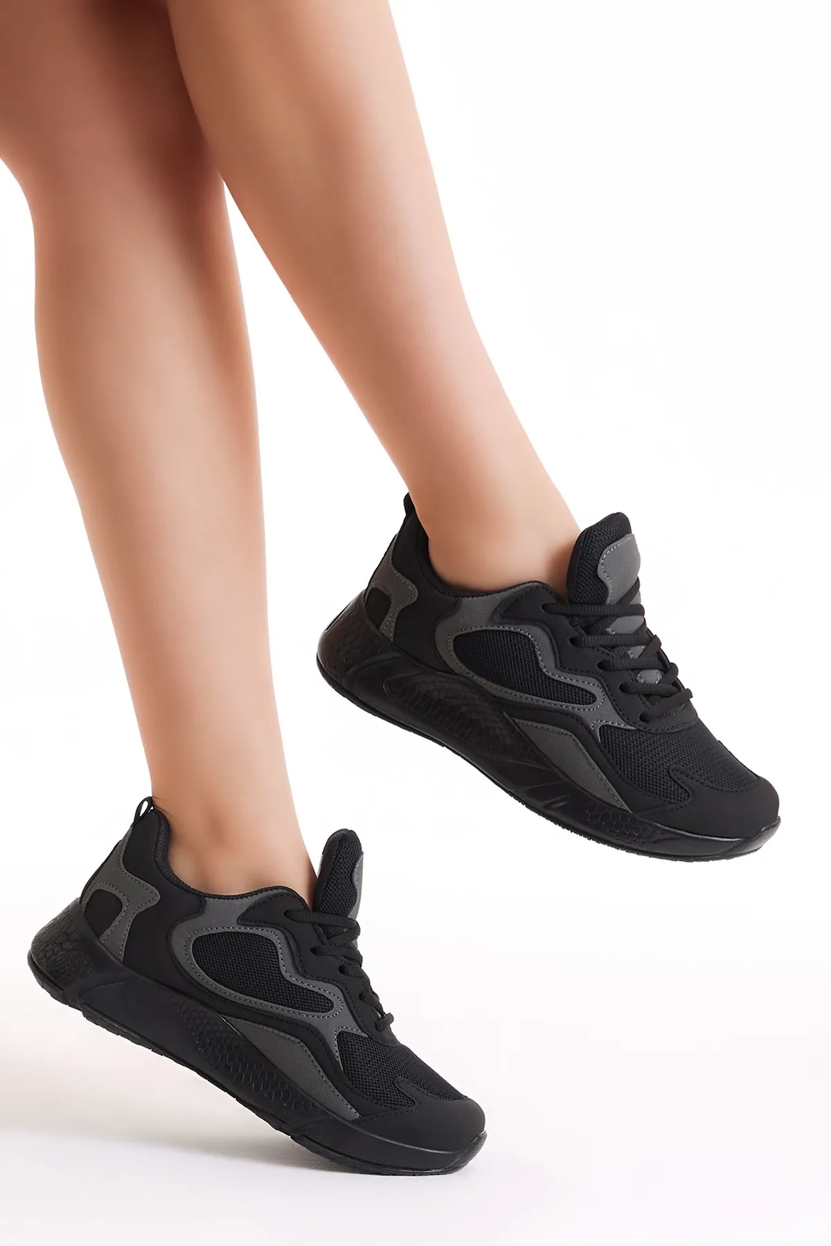 Tonny Black  Unisex Schwarze Sportschuhe V2901