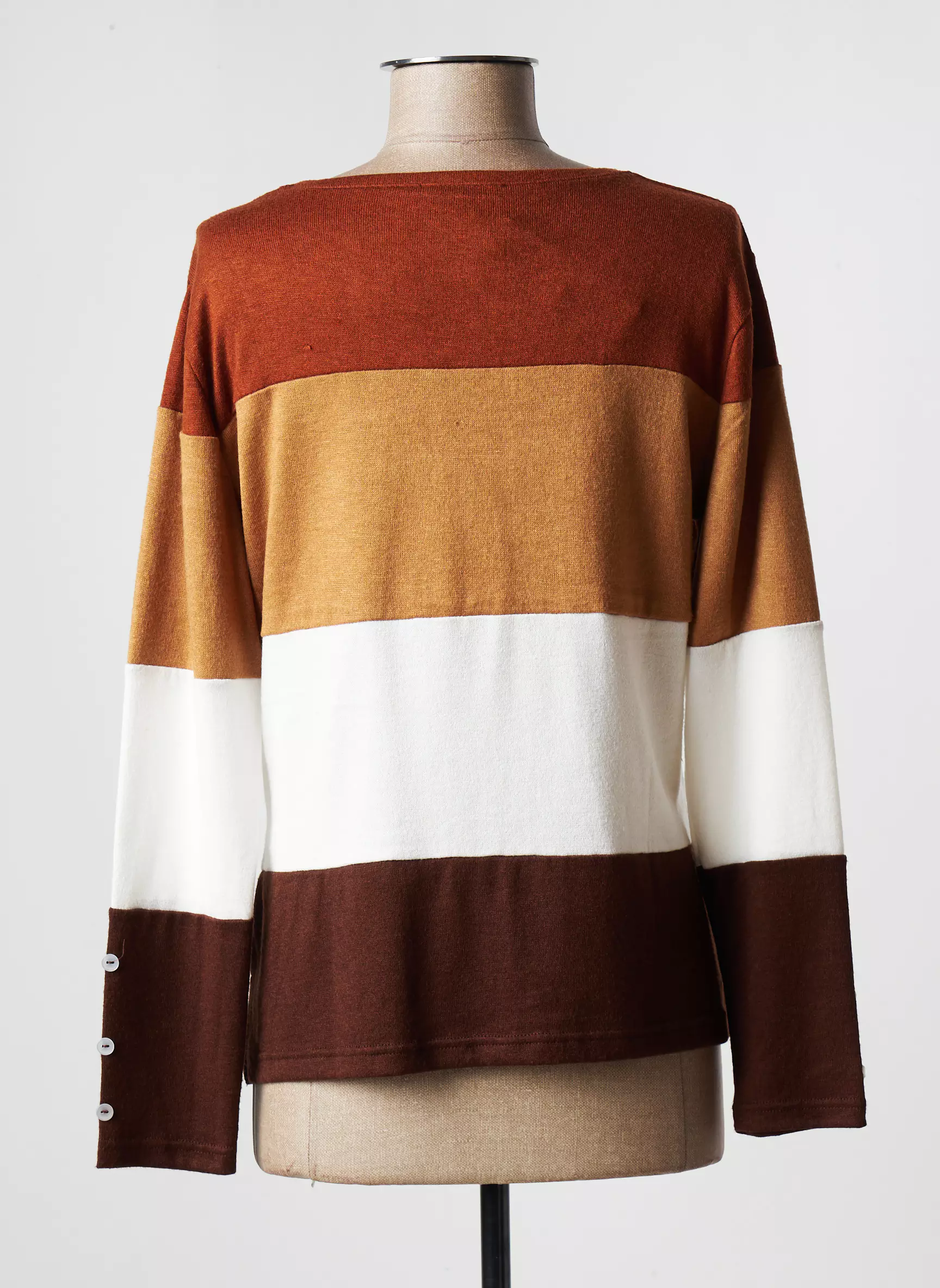 Meri Esca Pulls Femme couleur marron