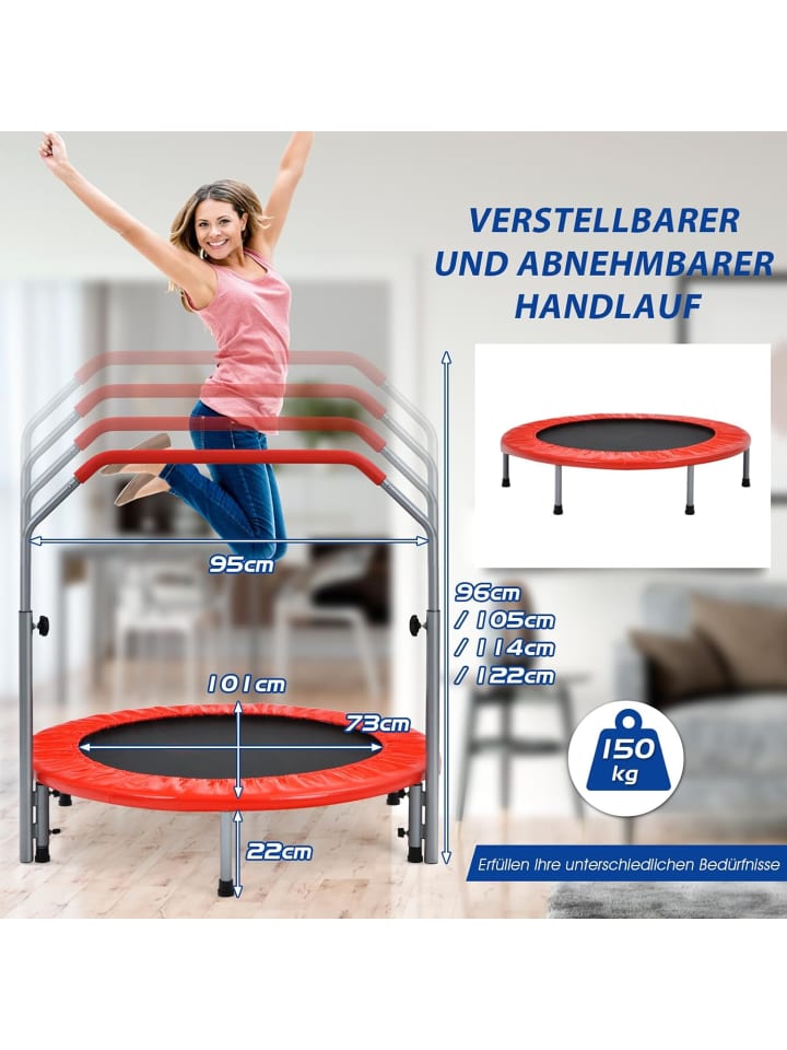 COSTWAY φ101cm Mini Trampolin in Rot günstig kaufen onesize