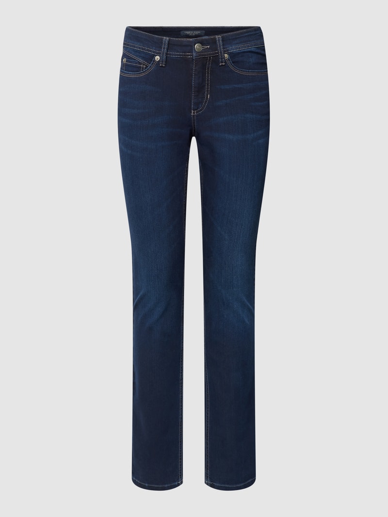 Jeans mit Kontrastnähten Modell 'PARLA' in blau