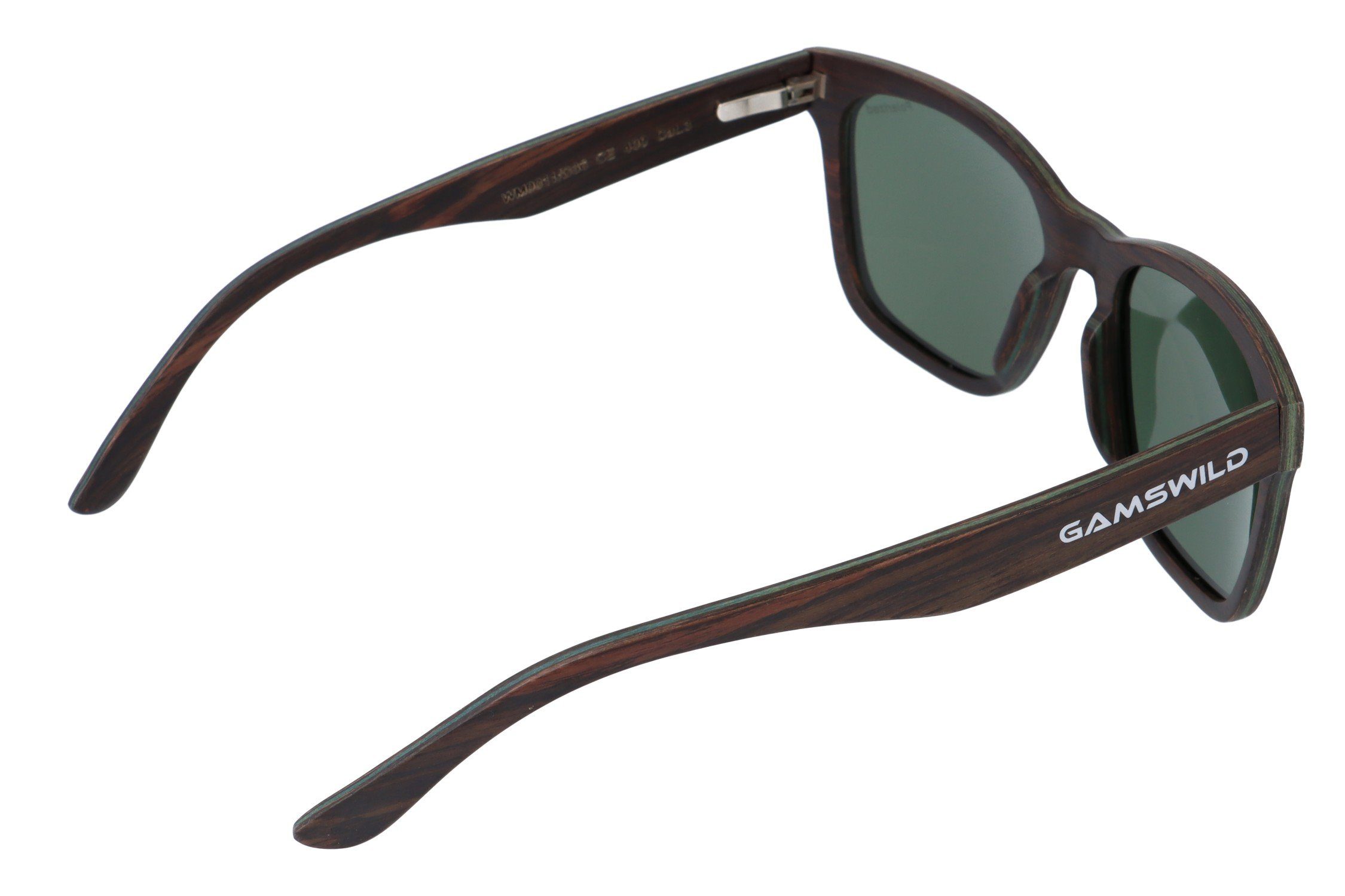 Gamswild Sonnenbrille WM0011 GAMSSTYLE Holzbrille Damen Herren Unisex, polarisierte Gläser in braun, grau, blau & G15
