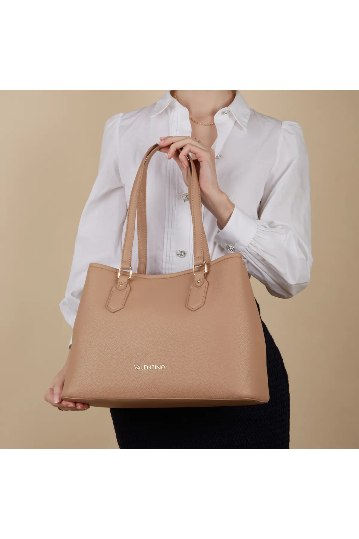 1'ASLAN  Valentino Bags Brixton Damen Schultertasche Beige Vbs7lx01beige