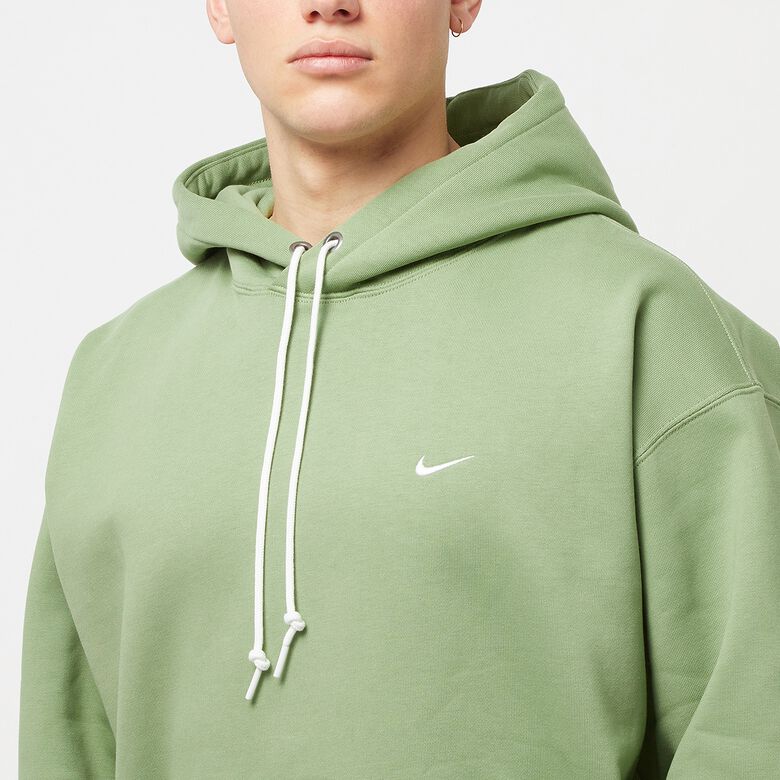 NIKE Solo Swoosh Fleece Hoodie oil green/white