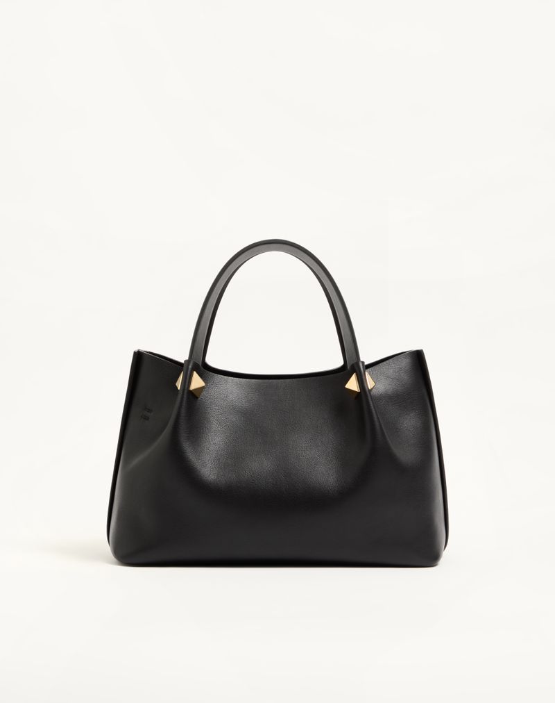 Bolsa de compras pequena em couro macio Valentino Garavani