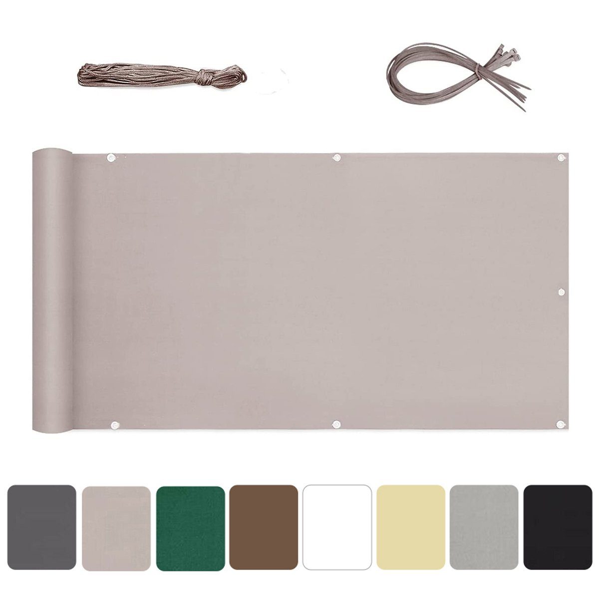 Sekey Balkonsichtschutz Polyester Balkonbespannungen Sichtschutz Garten Zaun Windschutz H: 90 cm / B: 300 cm, 500 cm, 600cm