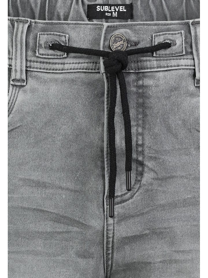 Sublevel Jeans-Bermudas in Hellgrau günstig kaufen