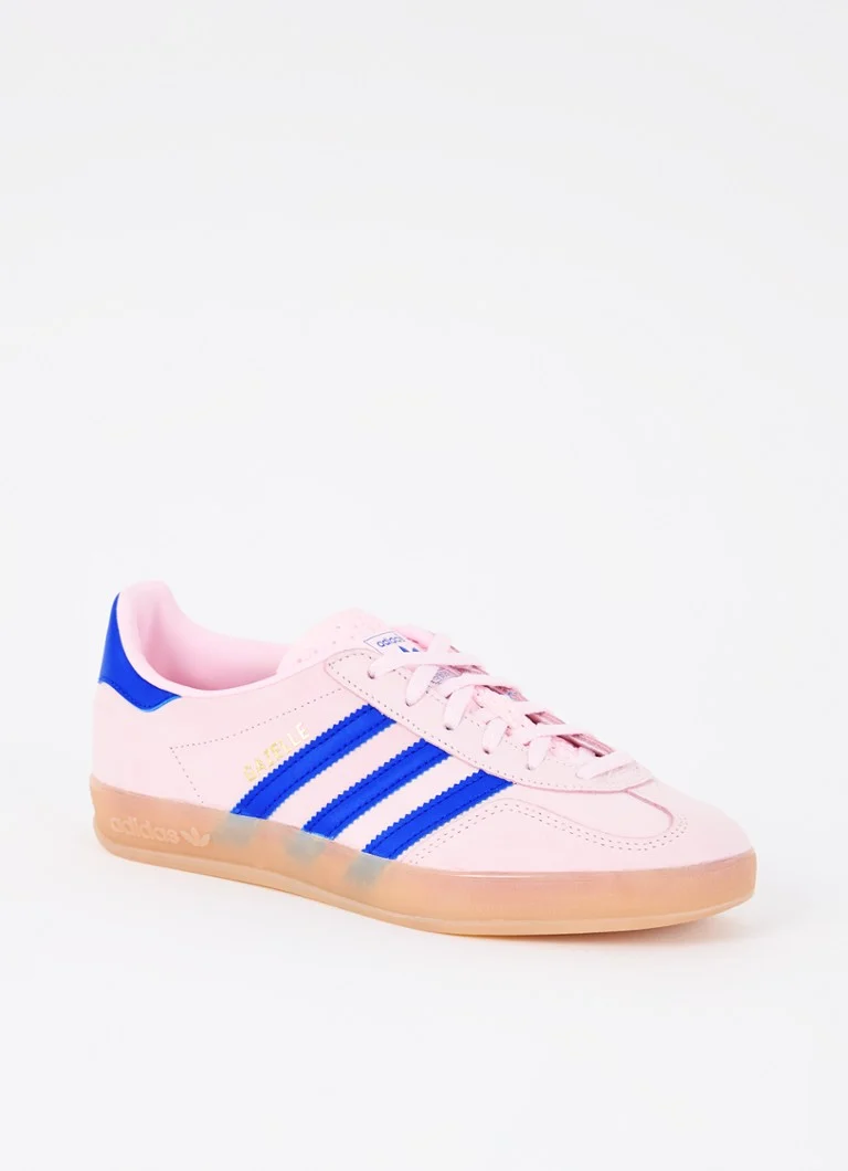 Kožené sálové tenisky Adidas Gazelle s nubukovými detaily