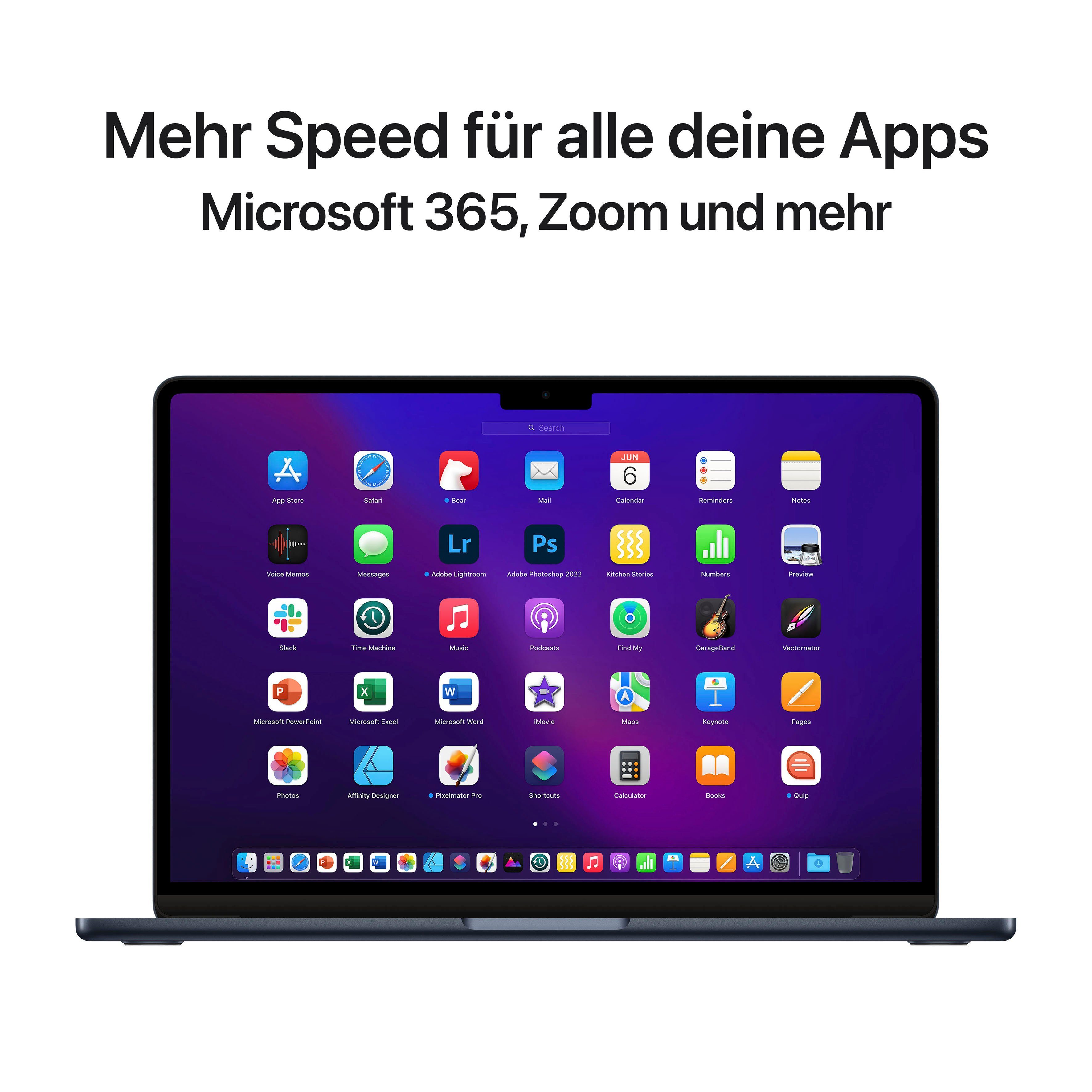 Apple MacBook Air Notebook (34,46 cm/13,6 Zoll, Apple M2, 8-Core CPU, 512 GB SSD)