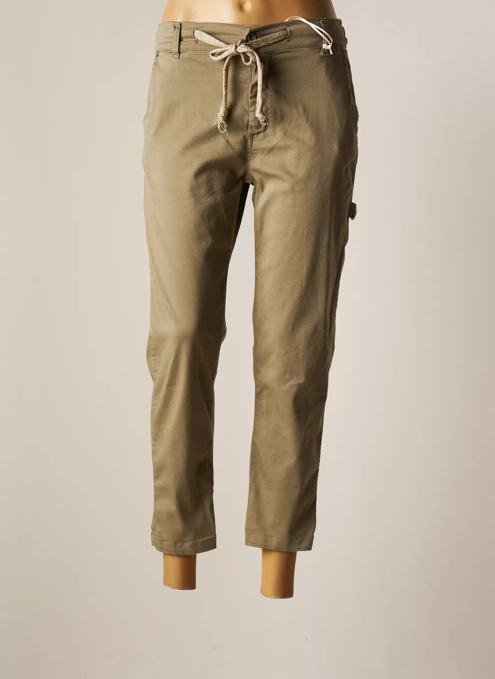 Please Pantalon7 8 Femme couleur vert