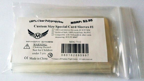 Roman Card Sized Tribune Sleeves (100) 49 x 93mm - 7112