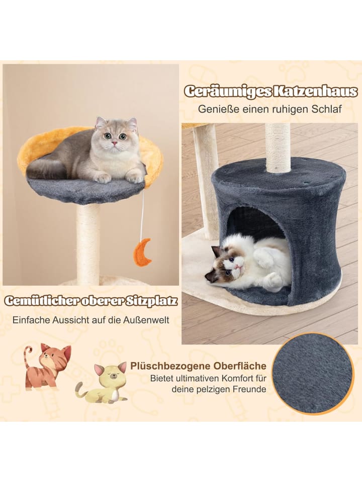 COSTWAY Kratzbaum 60x41x128cm in Beige günstig kaufen onesize
