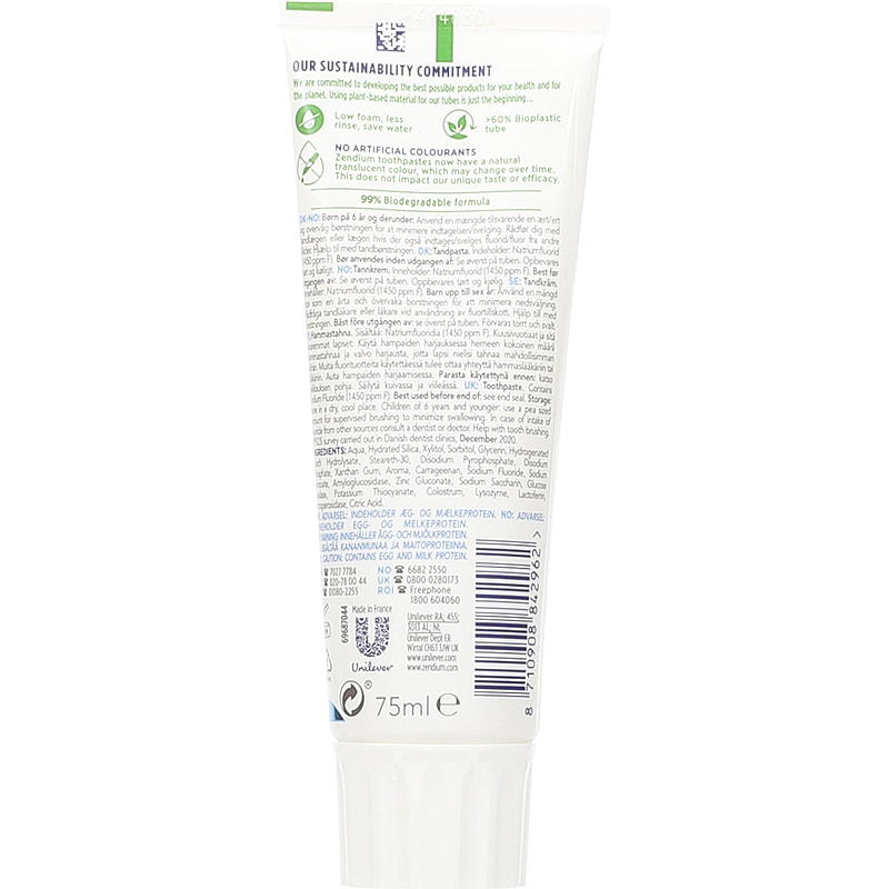 Zendium Tannkrem 75 ml Fresh   white Zendium