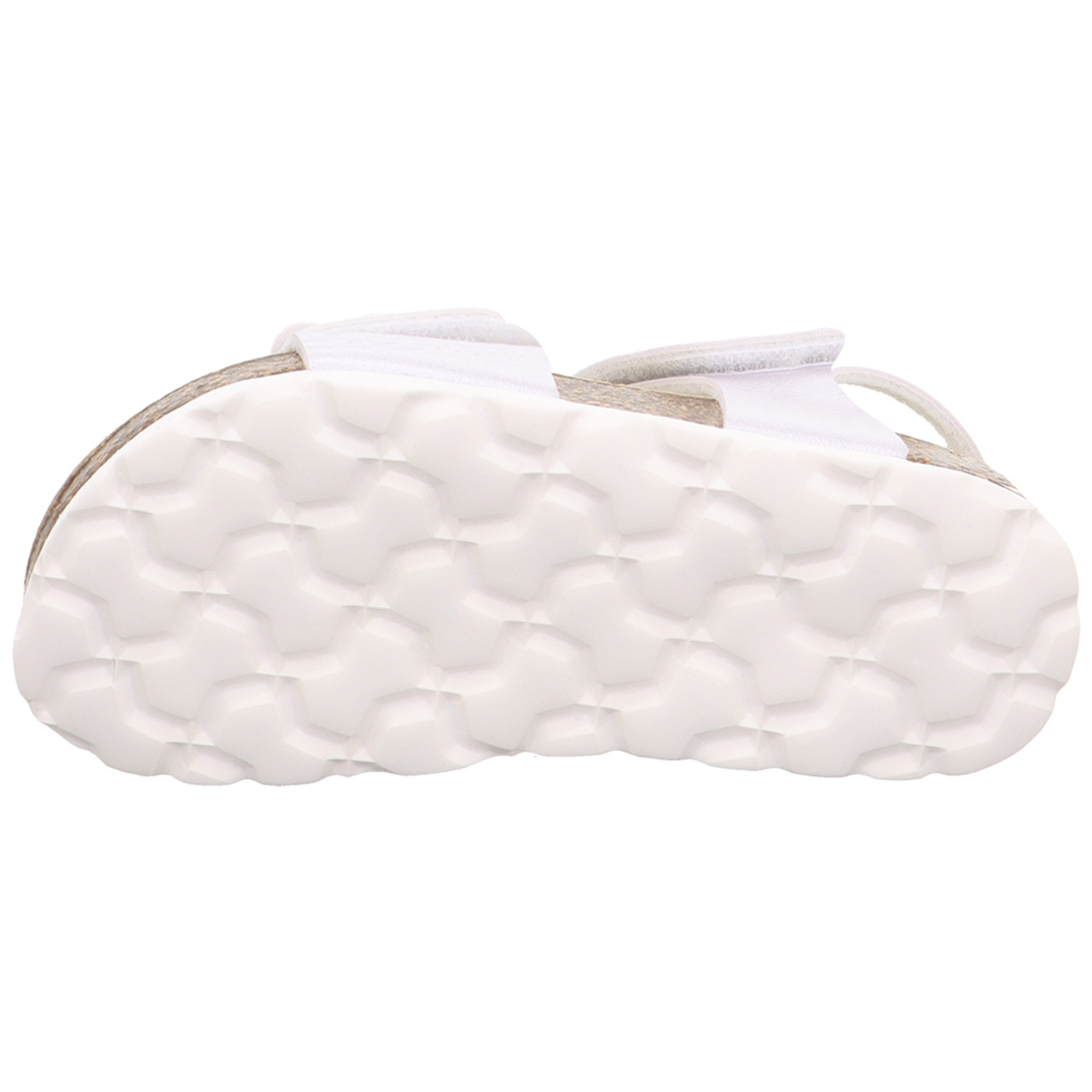 FUSSBETTPANTOFFEL - Weiss Sandale mit Klettverschluss